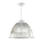 Pendente Prismático 16" 1xe27 41cm Led Transparente Branco De