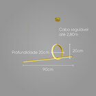 Pendente Profillo Dourado Led 40w 3000k Or1502 Orluce St2689