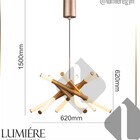 Pendente Quadrado Acrilico Dourado Led 54w Bivolt Dcd01166