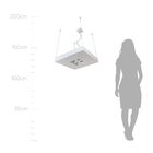 Pendente Quadrado Branco Bore 50cm Usina Design 4601/50 Bt St