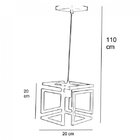 Pendente Quadrado Infinity Emalustres Preto