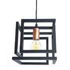 Pendente Quadrado Infinity Emalustres Preto