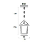 Pendente Quadrado Vidro Pontilhado Colonial 100100-04 Blumena