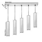 Pendente Quintuplo Tubo Cilindro Escovado 30cm + Led 3k