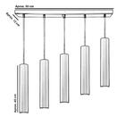 Pendente Quintuplo Tubo Cilindro New Cobre 40cm + Led 6k