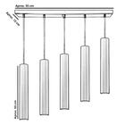Pendente Quintuplo Tubo Cilindro New Cobre 50cm + Led 3k