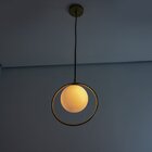 Pendente Redondo 26cm Sfera Bella Iluminação Dourado