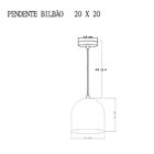 Pendente Redondo Bilbão 20cm Woods! Café