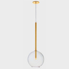 Pendente Redondo Dourado Brilho C/ Globo Old Artisan Pd-5222