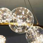 Pendente Redondo Dourado Globos Fio De Fada Led 60w 3200k Biv