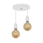 Pendente Redondo Duplo Tubo Gourmet Branco