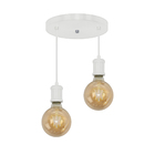 Pendente Redondo Duplo Tubo Gourmet Nordic Branco