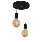 Pendente Redondo Duplo Tubo Gourmet Preto