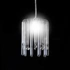 Pendente Redondo Fall com Vidro e Cristais G9