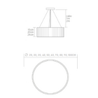 Pendente Redondo Madeira 30cm Mel