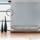 Pendente Redondo Preto Com Globo 45cm Led 30w 4000k Bivolt