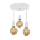 Pendente Redondo Triplo Tubo Gourmet Branco