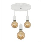 Pendente Redondo Triplo Tubo Gourmet Branco