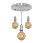 Pendente Redondo Triplo Tubo Gourmet Escovado