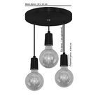 Pendente Redondo Triplo Tubo Gourmet Escovado