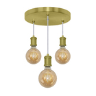 Pendente Redondo Triplo Tubo Gourmet Nordic Dourado