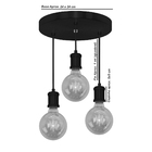 Pendente Redondo Triplo Tubo Gourmet Nordic New Cobre