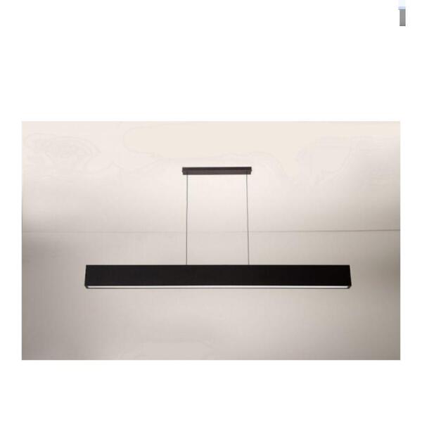 Pendente Retangular 125cm Preto E 1 Lâmpada Tuboled 18w