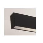 Pendente Retangular 125cm Preto E 1 Lâmpada Tuboled 18w