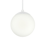 Pendente Retangular Duplo Branco Orby Bolinha Vidro