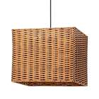 Pendente Retangular Rattam Marrom