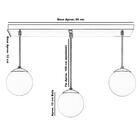 Pendente Retangular Triplo Preto Harmony Bolinha Ambar