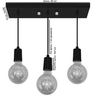 Pendente Retangular Triplo Tubo Gourmet Branco