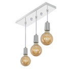 Pendente Retangular Triplo Tubo Gourmet Escovado