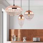 Pendente Retro 1 Lâmpada Aramado Bronze Mais Luz Bivolt