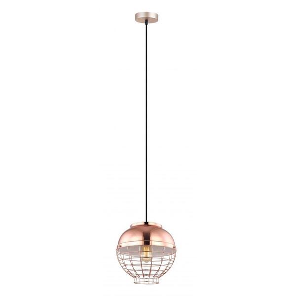 Pendente Retro 1 Lâmpada Aramado Bronze Mais Luz Bivolt
