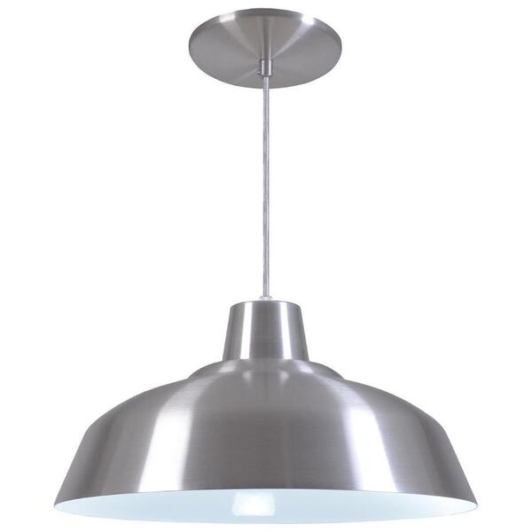 Pendente Retrô 34cm Luminária Lustre Alumínio Escovado - Rei