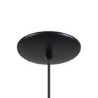 Pendente Retrô 34cm Luminária Lustre Alumínio Preto Textura C