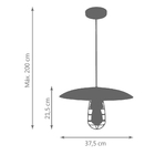 Pendente Retrô Gota Marrom