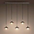 Pendente Retro Industrial 5 Lâmpadas Preto Loft Luminária Vin
