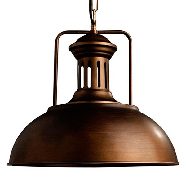 Pendente Retro Industrial Ouro Velho Loft Luminária Vintage L