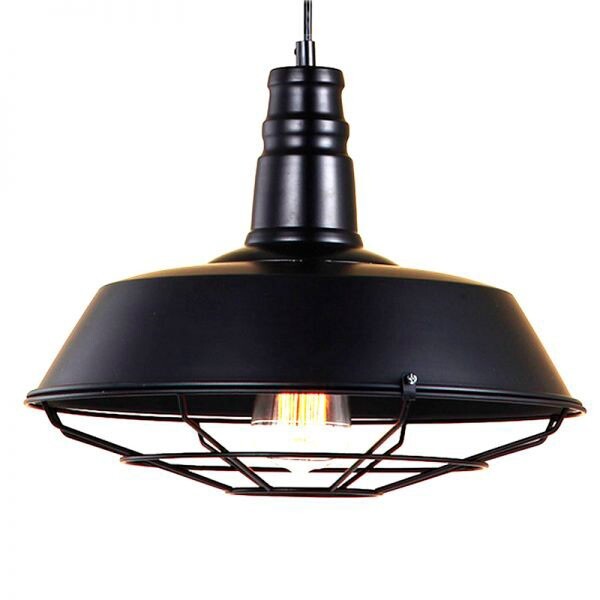 Pendente Retro Industrial Preto Loft Luminária Vintage Lustre