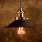 Pendente Retro Industrial Preto Loft Luminária Vintage Lustre