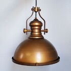 Pendente Retro Refletor Industrial Ouro Velho Loft Luminária