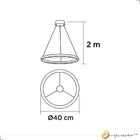 Pendente Ring 2000 Sl Iluminação Preto