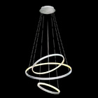 Pendente Rings com 3 Aros Branco Texturizado +Luz com LED Int