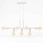 Pendente Rubis Aluminio Teto E27 7 Luzes Lumini Lab - Branco