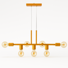 Pendente Rubis Aluminio Teto E27 7 Luzes Lumini Lab - Ouro Ve