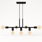 Pendente Rubis Aluminio Teto E27 7 Luzes Lumini Lab - Preto F