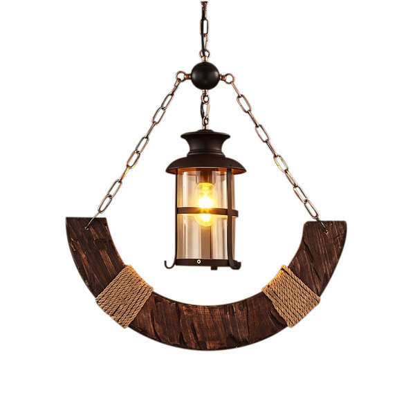 Pendente Rústico Âncora 54cm 1e27 La0026 Delis