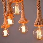 Pendente Rústico Retro Industrial Corda Loft Luminária Vintag